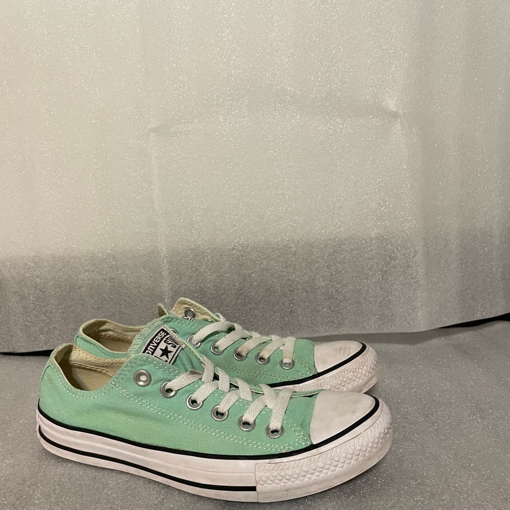 Converse All Star Mint Green Canvas Low Top Shoes Mens 5 Womens 7